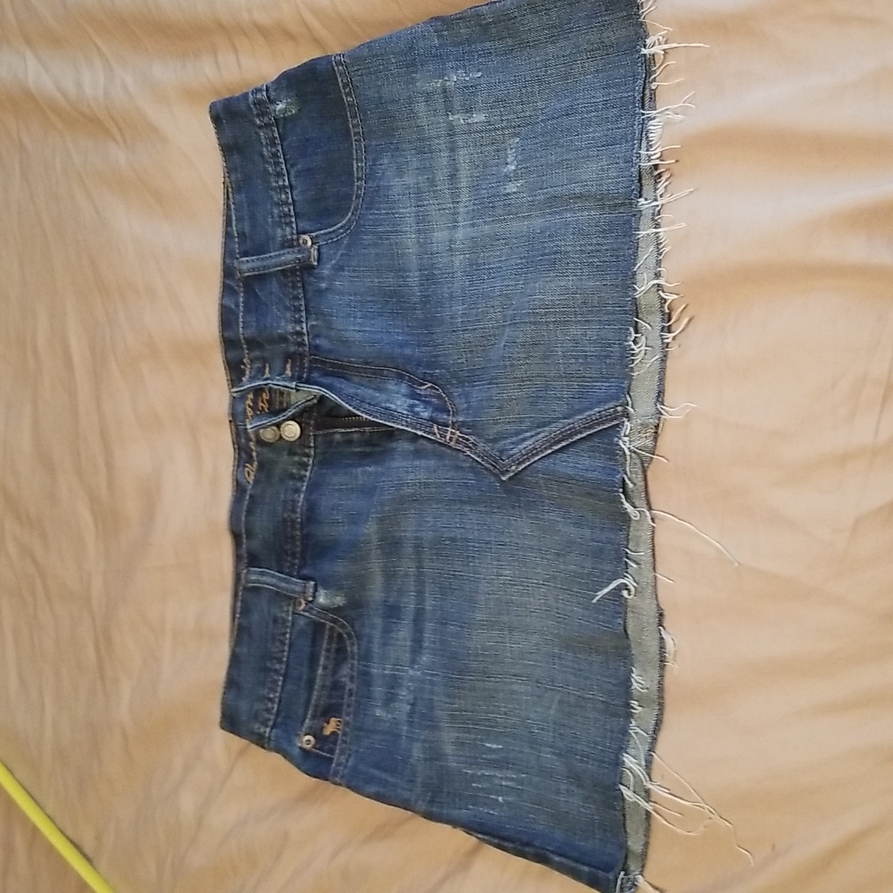 Denim mini skirt w/ 5 pockets